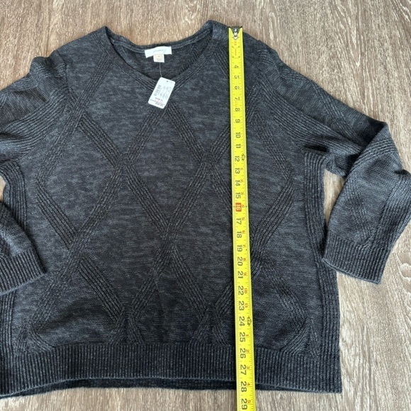 CJ Banks women’s knit gray sweater size 2X. Cotton blend NWT - Picture 10 of 12